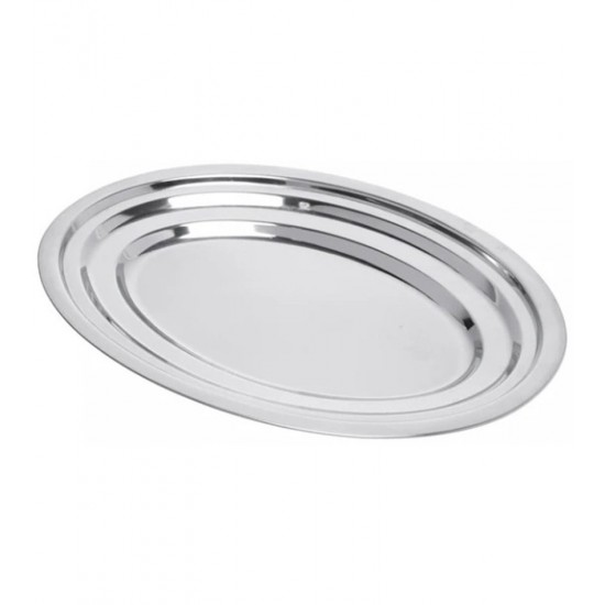 Travessa Oval Rasa 36 cm em Aço Inox